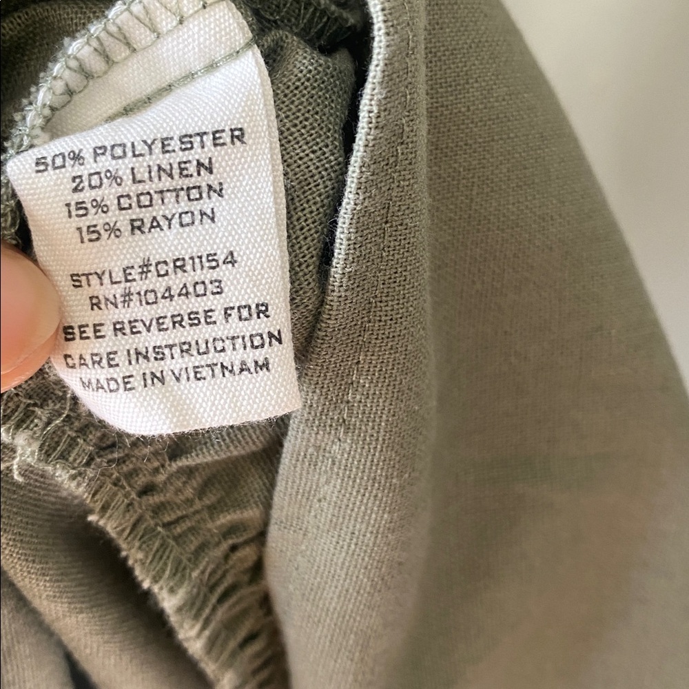 Mine Olive Tiered Dress with Short Sleeves - Picture 11 of 11